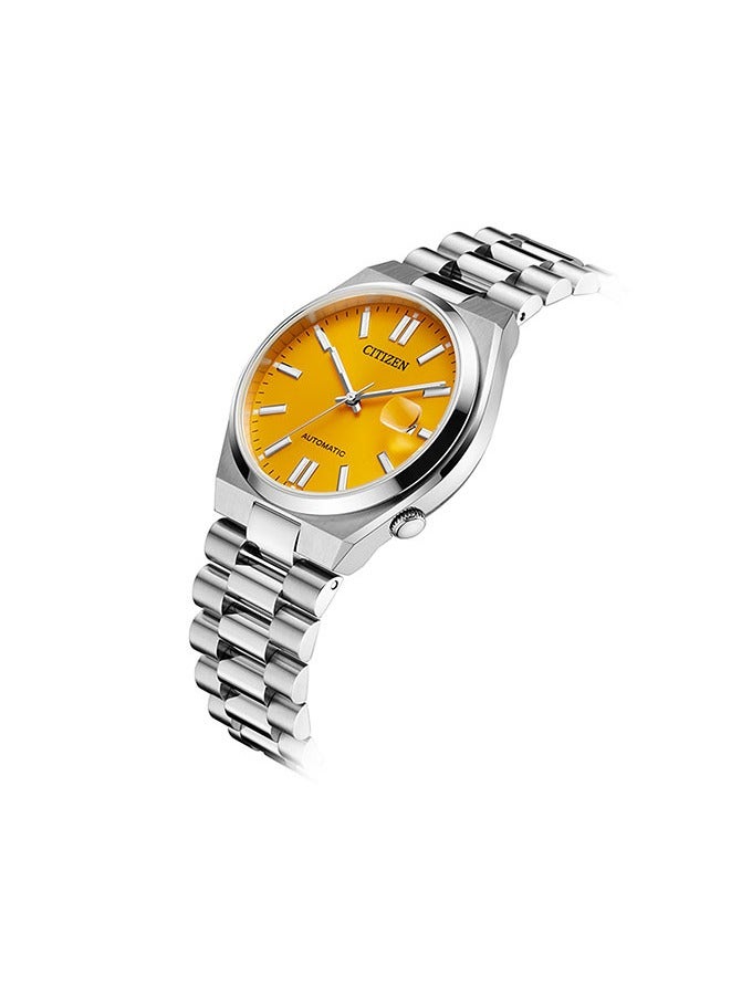 Citizen Automatic Yellow Dial Stainless Steel Men's Watch - NJ0150-81Z - Image 3