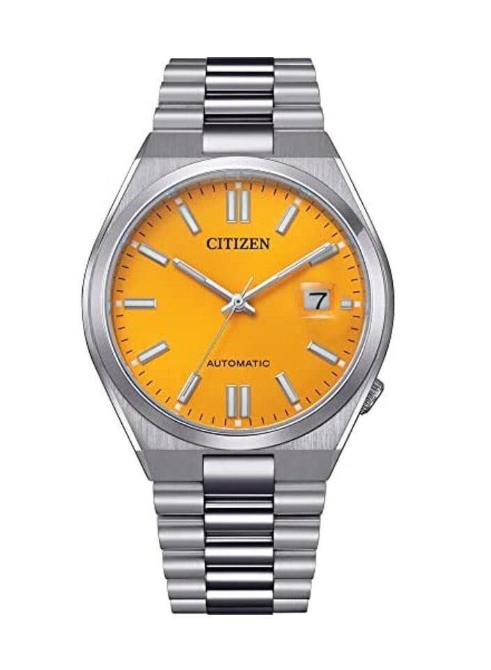 Citizen Automatic Yellow Dial Stainless Steel Men's Watch - NJ0150-81Z - Image 1