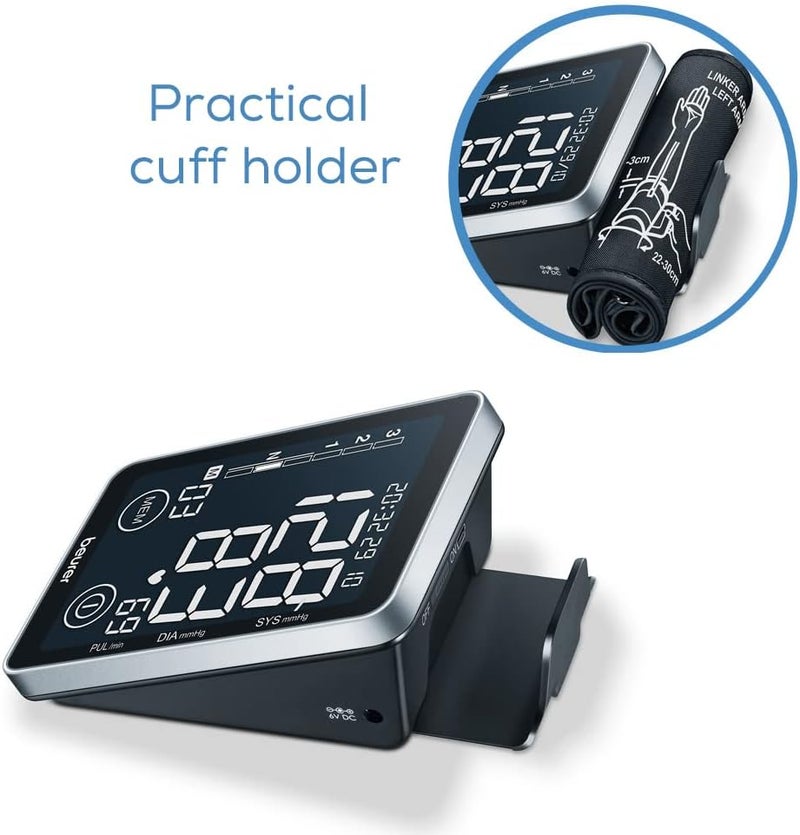 Beurer جهاز قياس ضغط الدم العلوي Beurer BM58 معتمد كجهاز طبي متوافق مع البرمجيات لمراقبة الصحة المستمرة كشف عدم انتظام ضربات القلب مؤشر خطر منظمة الصحة العالمية الملون - Image 5