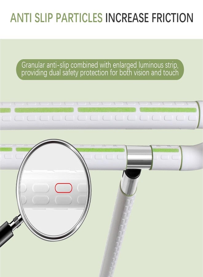 CALEPTONG 29.5 Inch Toilet Grab Bar - CALEPTONG Foldable Toilet Safety Rails for Seniors, Flip-Up Handicap Grab Bars with Anti-Slip Texture Grip for Elderly, Pregnant, Disable, Injury - Image 4