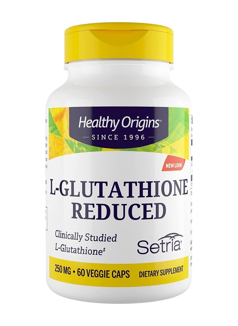 Healthy Origins L-Glutathione Reduced, CLINICALLY STUDIED, 250 mg Dietary Supplement - 60 Veggie Capsules  - Image 1