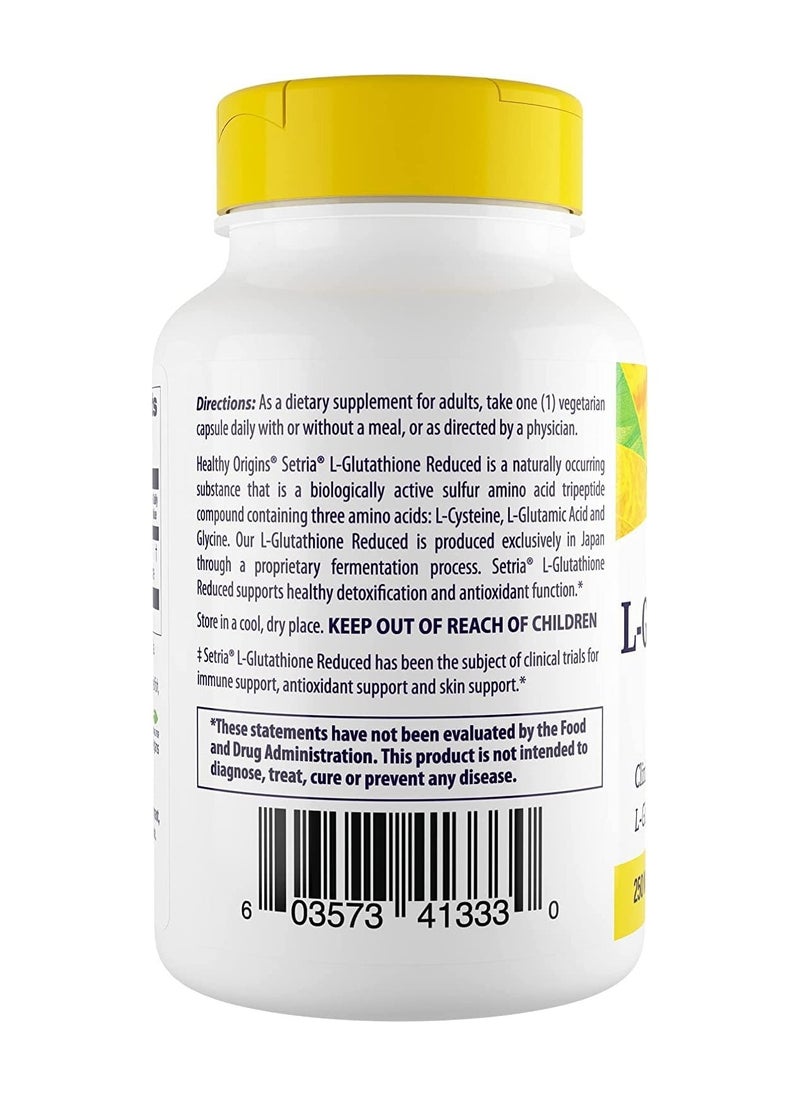Healthy Origins L-Glutathione Reduced, CLINICALLY STUDIED, 250 mg Dietary Supplement - 60 Veggie Capsules  - Image 3