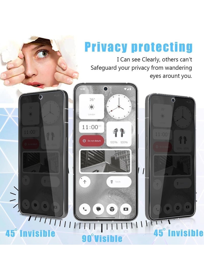 ELTRAZONE (1+2 Pcs) Compatible with Nothing Phone 2 Case & Privacy Screen Protector – Soft TPU Clear Cover, Anti-Scratch, Anti-Peeping, Tempered Glass Film - Image 5