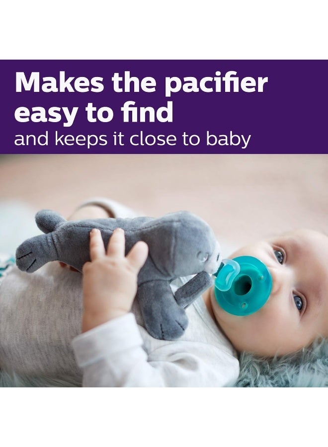 Avent AVENT Philips Soothie Snuggle Pacifier Holder with Detachable Pacifier, Sloth, 0m+, SCF347/07 - Image 3