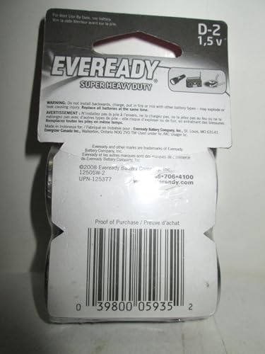Eveready بطاريات إيفر ريدي سوبر هيفي ديوتي 1.5 فولت - 2 عبوة - Image 3