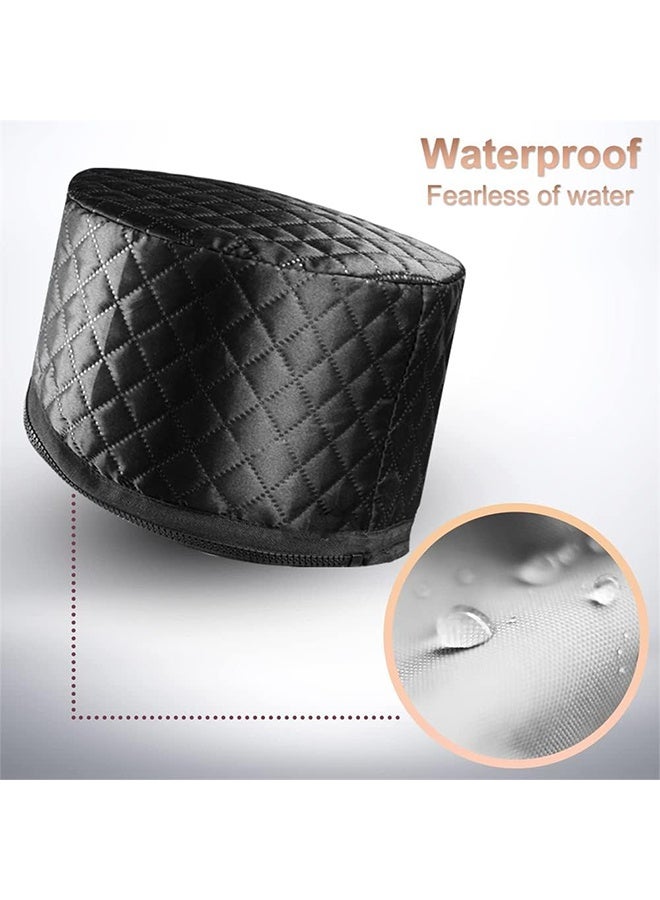 JS Hair Steamer, Heat Cap, Hair Drying Hoods Steamer for Deep Conditioning Hair Care with 10-Level Temperature Control, Electric Thermal Cap, Home Use Thermal Heat Cap (Black) - Image 4