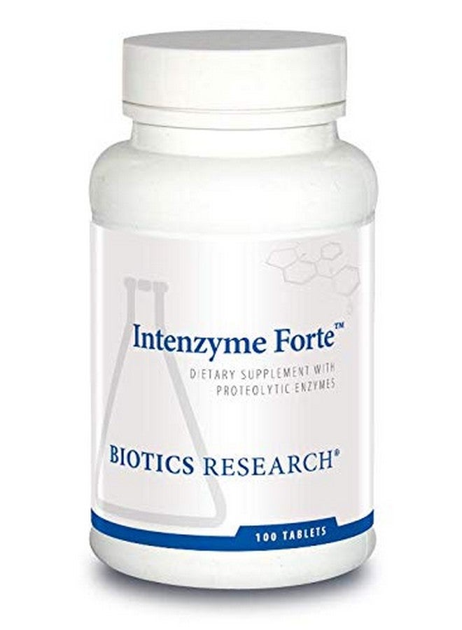 BIOTICS Research Intenzyme Forte Proteolytic Enzymes Pancreatin Bromelain Papain Lipase Amylase Protein Metabolism Supports Healthy Digestion Immune And Circulatory Function 100 Tabs - Image 2