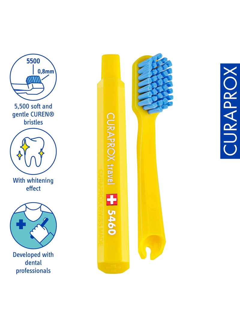 CURAPROX Travel-Set Pink. Set includes Travel Toothbrush CS 5460, 10ml Be You Toothpaste, Interdental Brush CPS prime 07, CPS prime 09. - Image 3