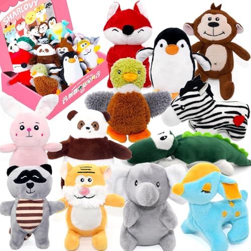 SHARLOVY Dog Squeaky Toys for Small DogsStuffed Animal Puppy ToyCute Puppy Chew Toy for Dog Teething for Small to Medium DogsSoft Plush Pet Toys Pack 12 in Gift Box - Image 1