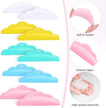 Oruola 50pcs Lash Lift RodsLash Lift PadsLash Lift Shields for All Eyes Curling Like L Curl Extensions5 Size of S M M1 M2 L Reusable Soft Silicone Shields Lash Lift Glue Balm Set Lashes Fast - Image 4
