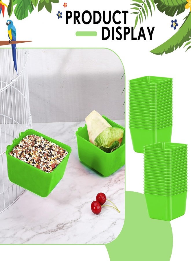 Maxdot 20 Pcs Cage Cups Chicken Feeder Waterer 16 oz Birds Feeders Hanging Bunny Cage Chicken Water Bowl for Pet Parrot Rooster Parakeet Gamefowl Poultry Pigeon Wire Hutch(Green) - Image 4
