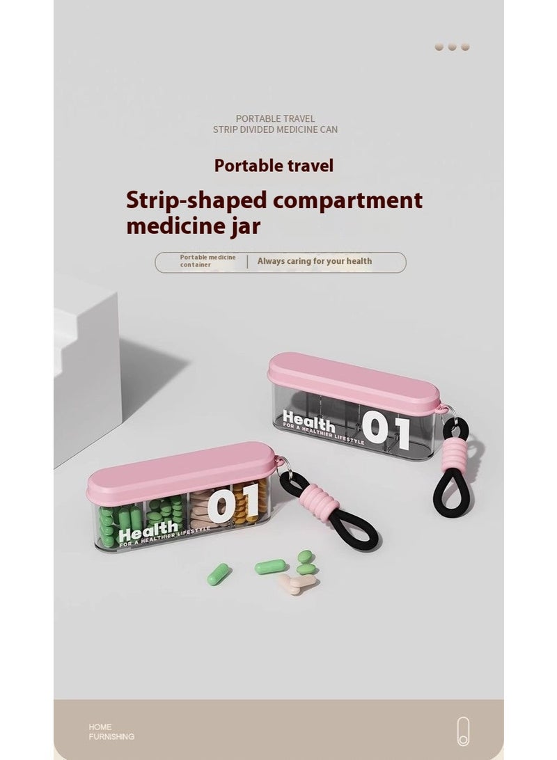 Visualization Pill Organizer with 4 Large Compartments, Portable Pill Organizer with Anti-Mixing & Wide Openings Design, Easy to Retrieve Meds, Large Capacity Storage Pill Organizer for Travel, Moisture and dust proof for Travel, Daily Use, Safety Grade A PP material(White) - Image 2