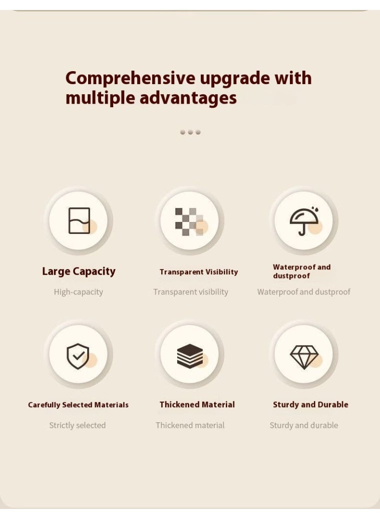 Visualization Pill Organizer with 4 Large Compartments, Portable Pill Organizer with Anti-Mixing & Wide Openings Design, Easy to Retrieve Meds, Large Capacity Storage Pill Organizer for Travel, Moisture and dust proof for Travel, Daily Use, Safety Grade A PP material(White) - Image 3