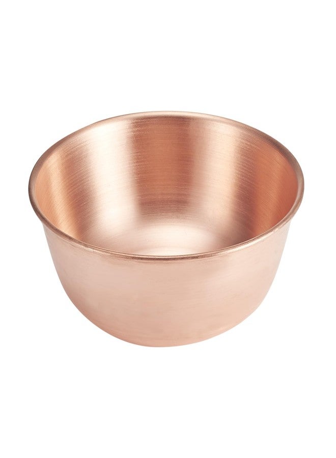 Purecopper-Medium 5.11'' Round Solid Copper Bowl - Handmade Decorative and Serving Bowls, Bowls for Food, Decoration, Condiments, Salt and Spices (2) - Image 1
