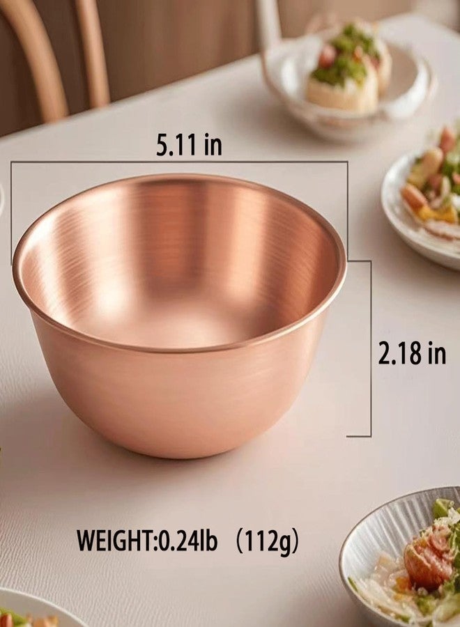 Purecopper-Medium 5.11'' Round Solid Copper Bowl - Handmade Decorative and Serving Bowls, Bowls for Food, Decoration, Condiments, Salt and Spices (2) - Image 4