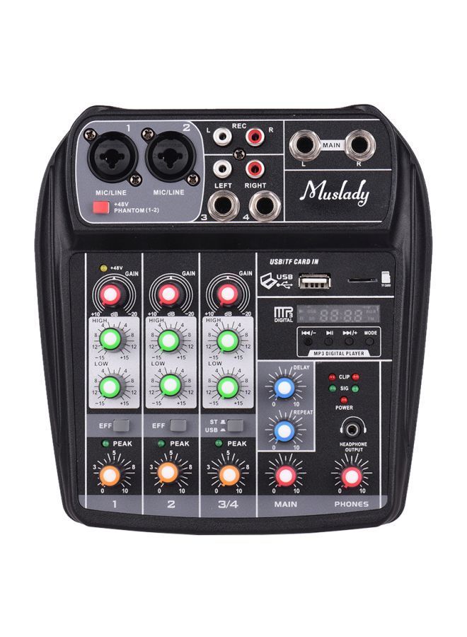 NIBEMINENT Compact Sound Card Mixing Console Digital Audio Mixer I4714B-EU-A Black - Image 1