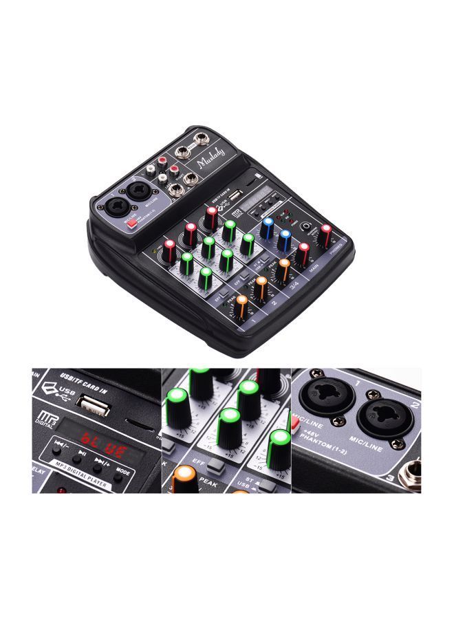 NIBEMINENT Compact Sound Card Mixing Console Digital Audio Mixer I4714B-EU-A Black - Image 5