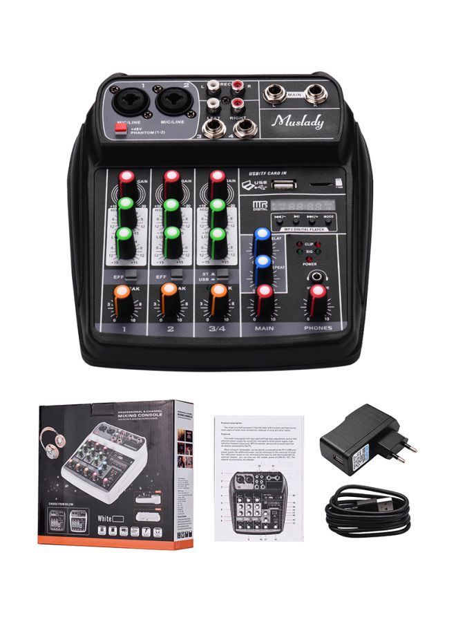 NIBEMINENT Compact Sound Card Mixing Console Digital Audio Mixer I4714B-EU-A Black - Image 3