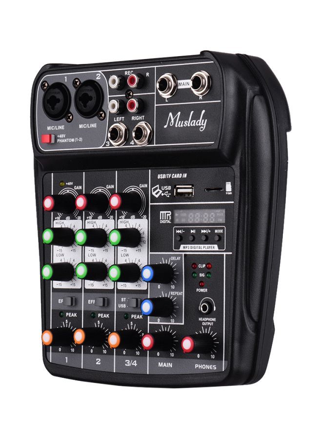 NIBEMINENT Compact Sound Card Mixing Console Digital Audio Mixer I4714B-EU-A Black - Image 2