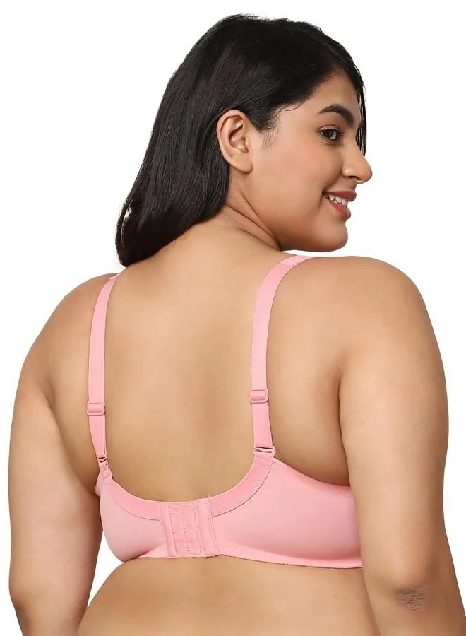Triumph Triumph Minimizer Women Bra|Wired Non Padded Full Coverage Support|Reduces Bust by One Cup Size|Comfortable Moulded High Support Bra for All Day Wear|Coral Peach|34C|Pack of 1