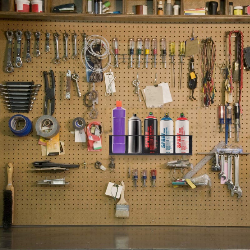 Touri 2 Pack Spray Can Holder for Garage and Workspace, Wall-Mounted Steel Aerosol Can Holder (10 Cans) - Image 5