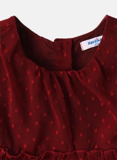 Nautinati Nautinati Girls' Swiss Dot Frock With Flutter Sleeves  - Image 3