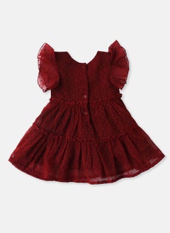 Nautinati Nautinati Girls' Swiss Dot Frock With Flutter Sleeves  - Image 2