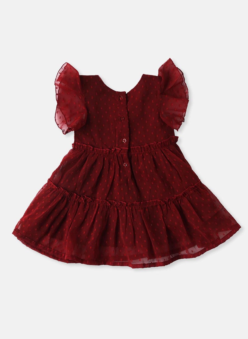 Nautinati - Nautinati Girls' Swiss Dot Frock With Flutter Sleeves - Image 1