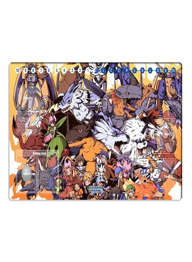 Mlikemat New Mlikemat DTCG Duel Playmat Anime Digimon Trading Card Game Mat Play Pad & Card Zones + Free Mat Bag - Image 1