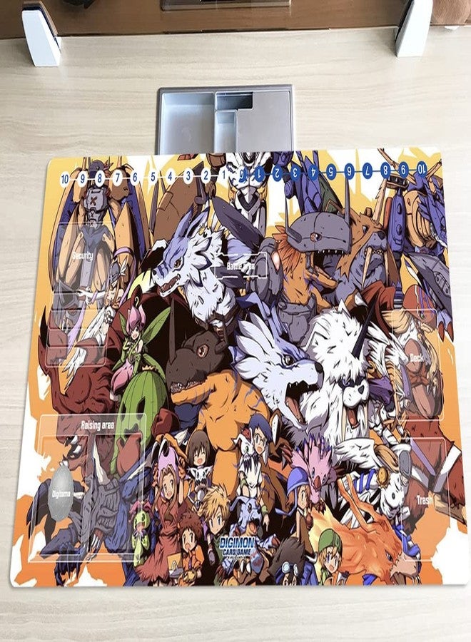 Mlikemat New Mlikemat DTCG Duel Playmat Anime Digimon Trading Card Game Mat Play Pad & Card Zones + Free Mat Bag - Image 3