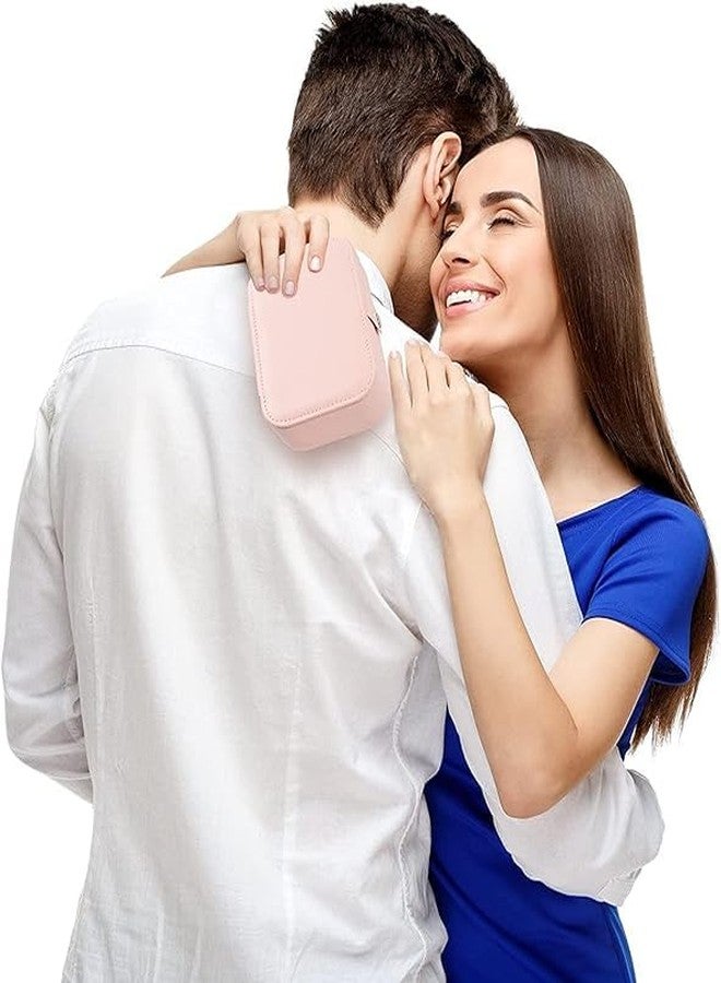 Shoping now PU Leather Jewelry Box for Earring Rings Necklace Watch Jewelry Holder Organizer Case, Gifts for Girls Women Leather Zipper Portable Storage Box - Image 5