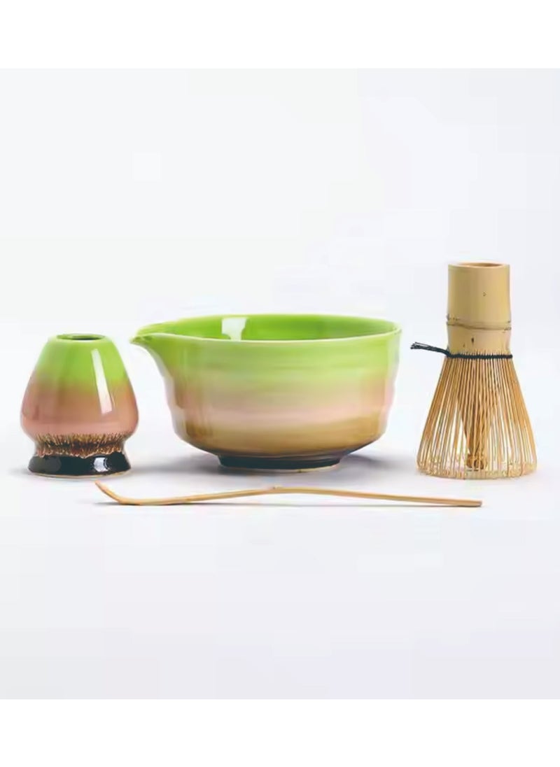 Matcha Whisk Set, 4 Piece Matcha Tea Set with Ceramic Bowl, Prong Bamboo Whisk, Whisk Holder and Traditional Scoop, Matcha Stirrer Set for a Traditional Cup of Matcha （Gradient Green） - pzsku/Z52C79EF5D40D8907B8B0Z/45/_/1728377346/4434fab6-1daa-4df3-a088-9eedec582f30