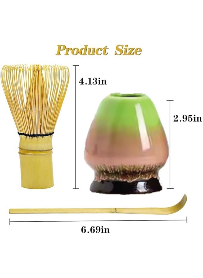 Matcha Whisk Set, 4 Piece Matcha Tea Set with Ceramic Bowl, Prong Bamboo Whisk, Whisk Holder and Traditional Scoop, Matcha Stirrer Set for a Traditional Cup of Matcha （Gradient Green） - pzsku/Z52C79EF5D40D8907B8B0Z/45/_/1728377527/67386edf-792b-4a77-9ce7-7ce16b0d3c03