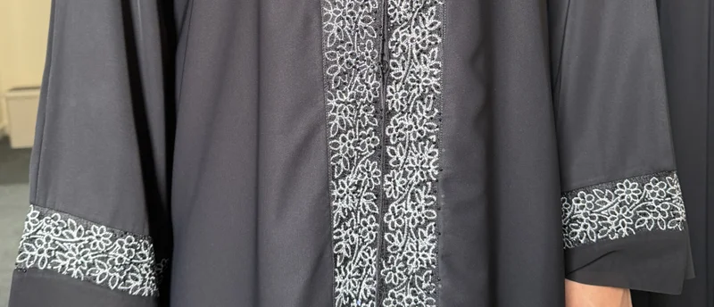 MSquare Fashion  Jet Black Silver Lace Filigree With Headscarf for Women | Best Price UAE