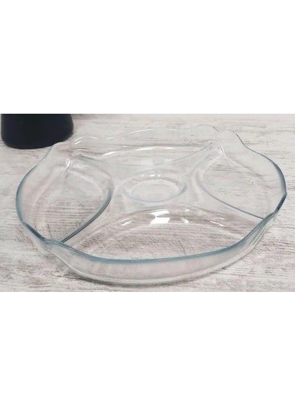 Paşabahçe - Breakfast or Snack 5 Compartment Glass Plate 10467 Basic 1 - Image 1