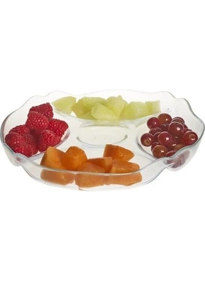 Paşabahçe - Breakfast or Snack 5 Compartment Glass Plate 10467 Basic 1 - Image 1