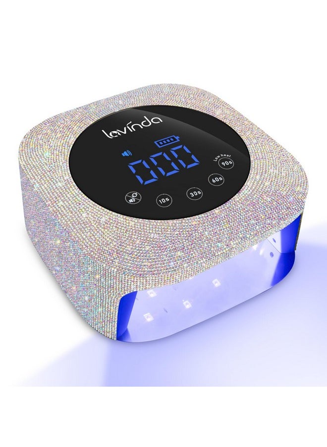 Lavinda Uv Led Nail Lamp 54W Rechargeable Cordless Nail Lamp Nail Dryer Gel Polish Uv Nail Light With 4 Timer Setting Professional Quick Dry Curing Lamp With Display Auto Sensor For Salon & Home  - Image 1