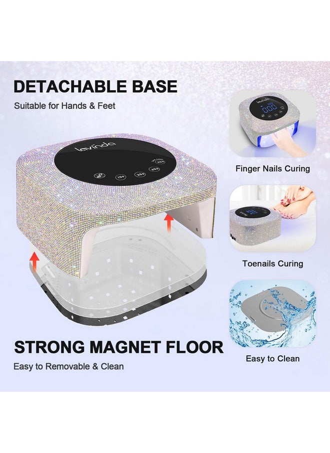 Lavinda Uv Led Nail Lamp 54W Rechargeable Cordless Nail Lamp Nail Dryer Gel Polish Uv Nail Light With 4 Timer Setting Professional Quick Dry Curing Lamp With Display Auto Sensor For Salon & Home  - Image 5