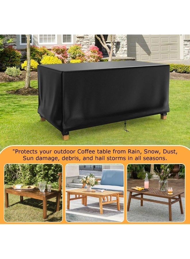 Topify Outdoor Table Cover 122x70x33 cm, Waterproof Patio Furniture Covers, Coffee Table-SMALL - Image 5