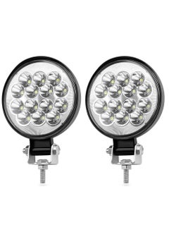 Excefore مجموعة مصابيح الضباب LED، دائرية رفيعة مقاس 3 بوصات، شريط إضاءة صغير أبيض للقيادة العكسية، لشاحنة الجيب والطرق الوعرة ومركبات الدفع الرباعي والسيارات والدراجات النارية والقوارب والجرار (عبوتان)  - Image 1