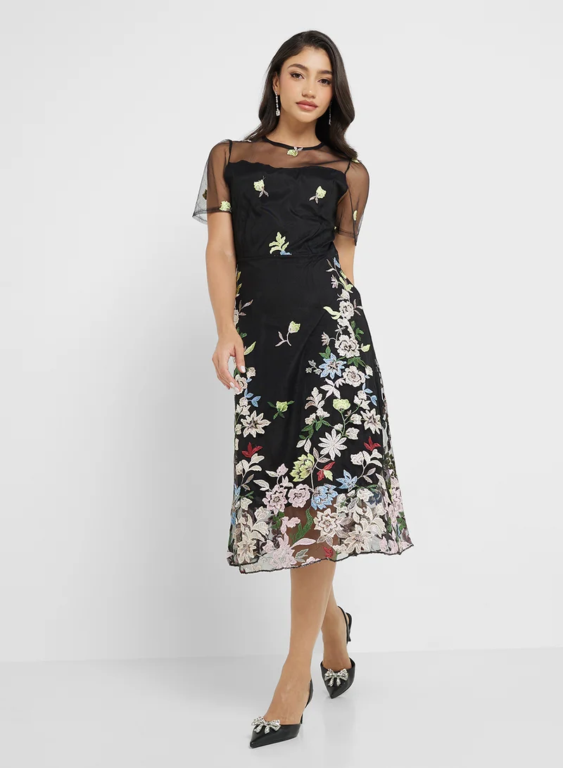 Ella Limited Edition Floral Embroidered Dress