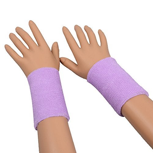 ColorYourLife 10 Pairs (20 Pieces) Colorful Sports Wristbands Wrist Sweatbands Wrist Sweat Bands - Image 4