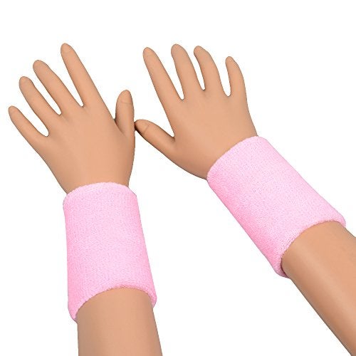 ColorYourLife 10 Pairs (20 Pieces) Colorful Sports Wristbands Wrist Sweatbands Wrist Sweat Bands - Image 5