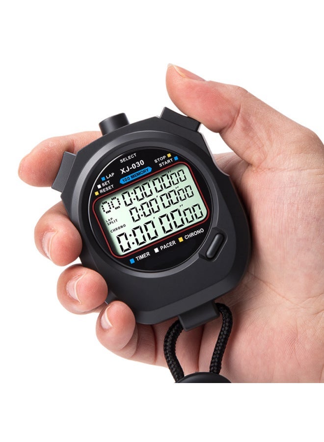 Generic Electronic Stopwatch Timer Fitness Running Track And Field Training Student Referee Competition Multi-channel Physical Education Teacher-Display Accuracy: Sw8-2010 Comes With 2 Spare Button Batteries  - Image 5