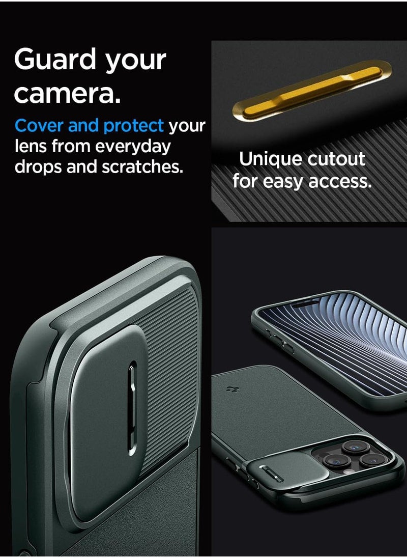 Spigen Optik Armor MagFit for iPhone 15 Pro Case Cover with MagSafe - Abyss Green  - Image 3