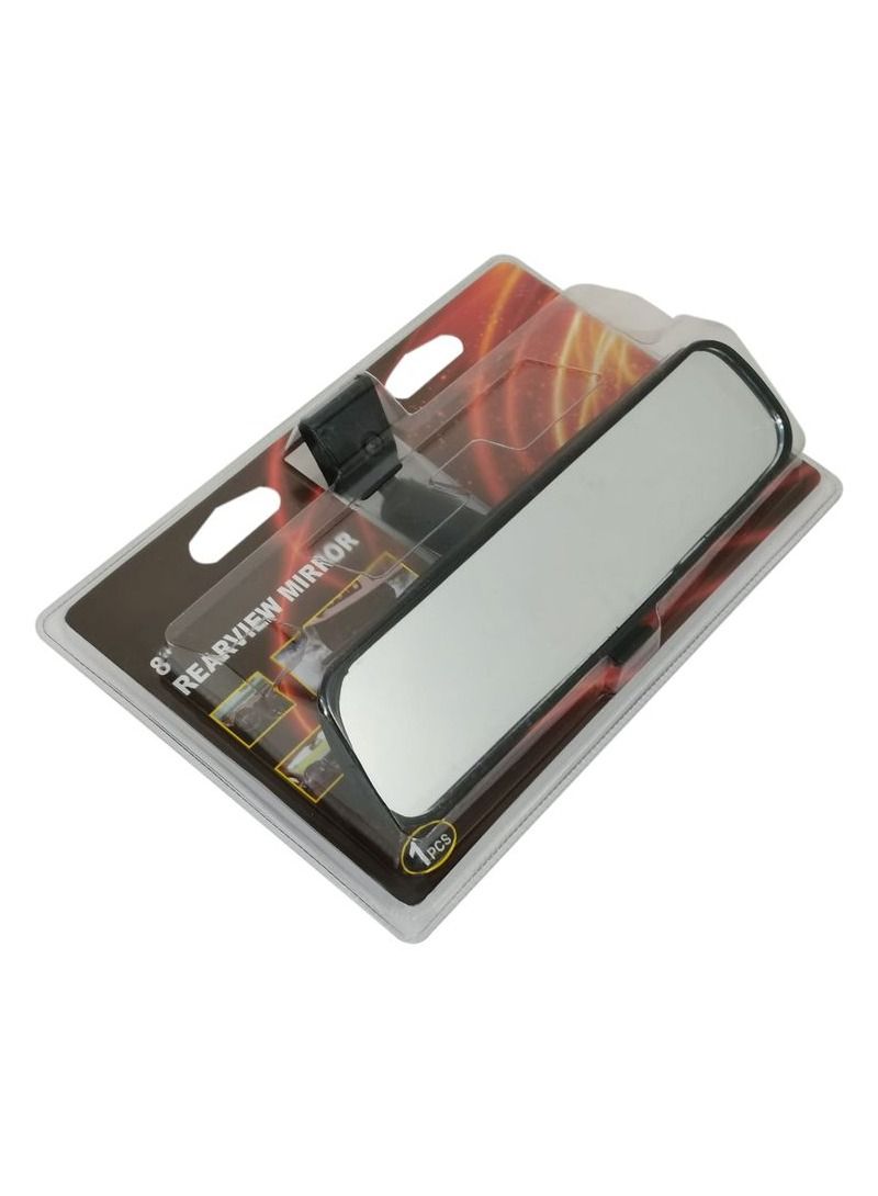 Car Rear View Mirror, Rear View Center Mirror Reduce Night Glare and Blind Spot Effectively, Black Frame 8 inch - Image 2