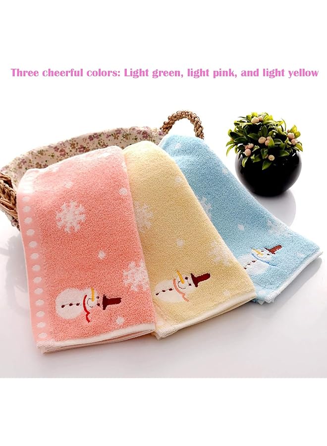 X spring Multicolor Washcloths 3 Pack Soft Newborn Baby Face Towel Highly Absorbent Towels Reusable Baby Wash Cloths Fingertip Towel Set Kids Cute Facial Towels For Adults And Children (50X25Cm) - Image 2