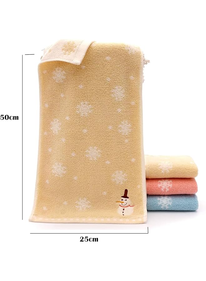 X spring Multicolor Washcloths 3 Pack Soft Newborn Baby Face Towel Highly Absorbent Towels Reusable Baby Wash Cloths Fingertip Towel Set Kids Cute Facial Towels For Adults And Children (50X25Cm) - Image 4