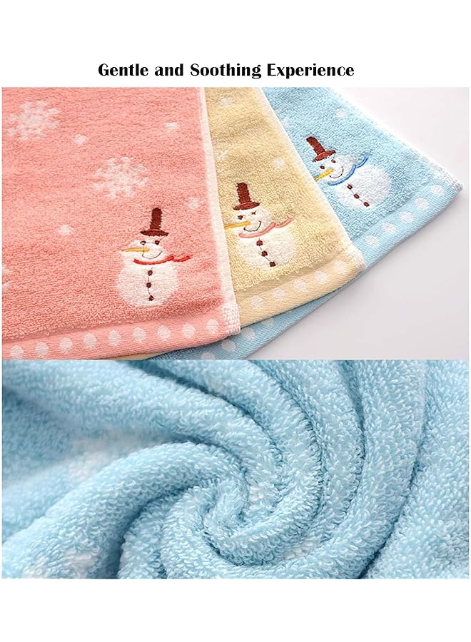 X spring Multicolor Washcloths 3 Pack Soft Newborn Baby Face Towel Highly Absorbent Towels Reusable Baby Wash Cloths Fingertip Towel Set Kids Cute Facial Towels For Adults And Children (50X25Cm) - Image 5