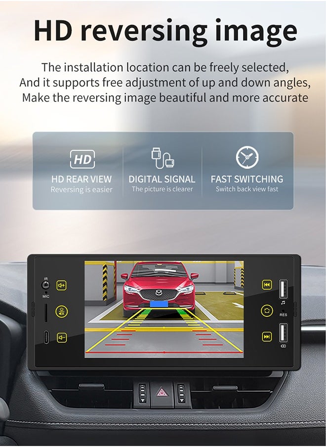 XUTIANZE - 5-inch HD IPS screen car MP5 player Dual USB port / TF card / TYPE-C port 2.1A fast charging / Bluetooth hands-free / FM radio support remote control operation and cell phone mirroring function - Image 1